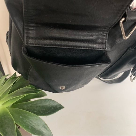 Cute Faux Leather Backpack Bag Divided H&M - Picture 5 of 15